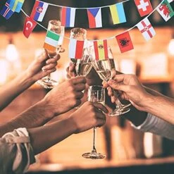 MatureGirl Flag European String Cup Flags Pennant Banner Championship 24 String European Decoration & Hangs Pan Christmas Ornament (Multicolor, One Size) -Safavieh Furniture 51JLUlG885S