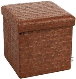 B FSOBEIIALEO Folding Storage Ottoman, Faux Leather Footrest Seat Long Ottomans Bench Storage Box Chest, Black 30"x15"x15" -Safavieh Furniture 51JRtDrdOWL. AC