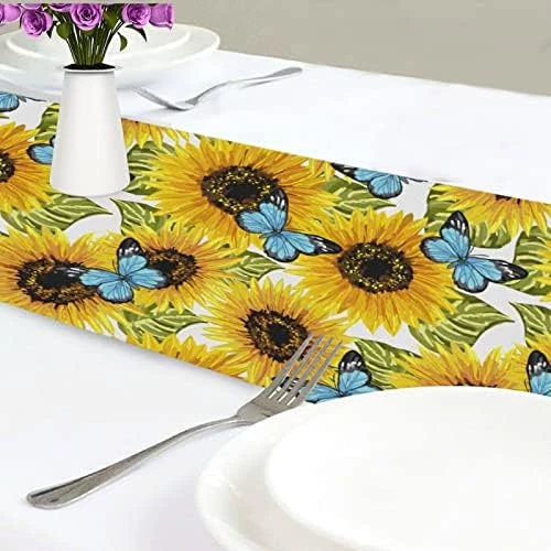 Exnundod St Patrick Shamrock Lucky Table Runner 90 Inches Green Cirrus Clovers Spring Runner For Spring Dining Table Kitchen Holiday Home Seasonal Decor 9 Exnundod St Patrick Shamrock Lucky Table Runner 90 Inches Green Cirrus Clovers Spring Runner For Spring Dining Table Kitchen Holiday Home Seasonal Decor - Image 9