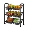 Free Standing Kitchen Storage Shelf Rack Kitchen Metal Rack Rack Floor Multi-layer Fruit And Vegetable Storage Rack Basket Trolley Storage Rack Kitchen Bakers Rack Microwave Oven Stand ( Color : 70cm