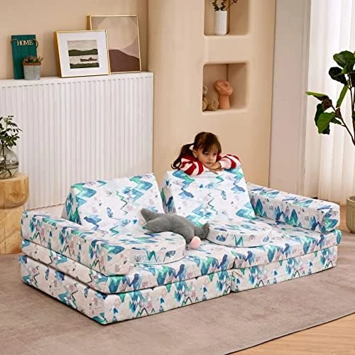 Jela Kids Couch Extended Size 10PCS With Futons, Floor Couch Floor Sofa Modular Furniture For Kids And Adults, Modular Foam Play Couch, Modular Sectional Sofa (Galaxy) 12 Jela Kids Couch Extended Size 10PCS With Futons, Floor Couch Floor Sofa Modular Furniture For Kids And Adults, Modular Foam Play Couch, Modular Sectional Sofa (Galaxy) - Image 12