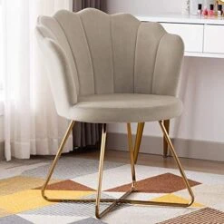 Duhome Velvet Accent Chair Living Room Chair，Corner Chair Reception Chair For Bedroom Living Room, Shell Shaped Living Room Chair With Golden Metal Legs, DarkBlue -Safavieh Furniture 51JuUTGDUBL. AC