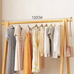 KARMIO Free Standing Coat Stand Hanging Rail With Shelf Wooden Foldable Hall Tree For Entryway And Hallway Easy Assembly (Color : Brown, Size : 60 * 46 * 150cm) -Safavieh Furniture 51K7CEiA0qL