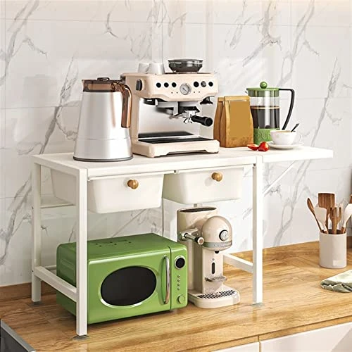 LUCBEI Microwave Oven Rack Kitchen Microwave Storage Rack, Multifunctional Household Countertop With Drawers, Oven, Electric Rice Cooker, Air Fryer Storage Rack Kitchen Storage Rack 2 LUCBEI Microwave Oven Rack Kitchen Microwave Storage Rack, Multifunctional Household Countertop With Drawers, Oven, Electric Rice Cooker, Air Fryer Storage Rack Kitchen Storage Rack - Image 2