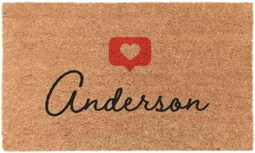 COCO MATS 'N MORE Heart Pattern Personalized - 22" X 36" Made In USA - Vinyl Backed Durable Entry Mat Natural Coir Heart Love Decorations Decor Doormat Valentine Rugs Entryway 13 COCO MATS 'N MORE Heart Pattern Personalized - 22" X 36" Made In USA - Vinyl Backed Durable Entry Mat Natural Coir Heart Love Decorations Decor Doormat Valentine Rugs Entryway - Image 13