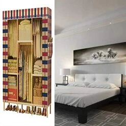 HMGGDD Dressing Storage Wardrobe Home Closet Bedroom Furniture Wardrobe Children's Wardrobe Space -Safavieh Furniture 51KGIcn77fL