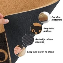 UINI Door Mat Outdoor Indoor Welcome Mats, Cute Cat Front Doormat, Non Slip Durable Entrance Rugs For Front Door, Inside Outside Entry, Porch, Resist Dirt, 17" X 30", Easy To Clean -Safavieh Furniture 51KVjY38YxL