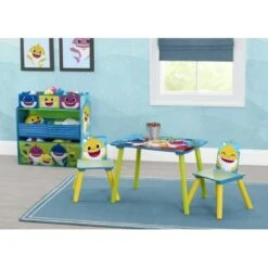 PZCXBFH Baby Shark Playroom Solutions Set Of 4 - Set Includes Table And 2 Chairs And 6 Boxes Of Toy Storage -Safavieh Furniture 51KgJZ9z6oL