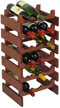 Wooden Mallet 24 Bottle Dakota Display Top Wine Rack, Medium Oak -Safavieh Furniture 51KoY42mhHL. AC