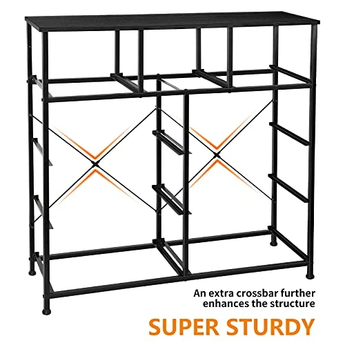 9 Drawer Dresser For Bedroom Chest Of Drawers Closets Large Capacity Organizer Tower Steel Frame Wooden Top Living Room Entryway Office (Black Grey) 6 9 Drawer Dresser For Bedroom Chest Of Drawers Closets Large Capacity Organizer Tower Steel Frame Wooden Top Living Room Entryway Office (Black Grey) - Image 6