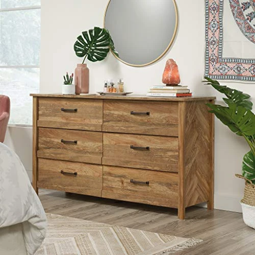 Sauder Cannery Bridge Storage Wall, L: 48.31" X W: 15.59" X H: 71.97", Sindoori Mango Finish & Cannery Bridge Dresser, Sindoori Mango Finish 5 Sauder Cannery Bridge Storage Wall, L: 48.31" X W: 15.59" X H: 71.97", Sindoori Mango Finish & Cannery Bridge Dresser, Sindoori Mango Finish - Image 5