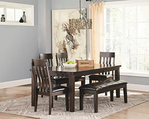 Signature Design By Ashley Haddigan Traditional Rectangular Dining Extension Table, Seats Up To 8, Dark Brown 5 Signature Design By Ashley Haddigan Traditional Rectangular Dining Extension Table, Seats Up To 8, Dark Brown - Image 5