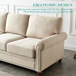 Harper & Bright Designs 2-Piece Classical Upholstred Sofa Set With Storage, Nailhead Trim And Wood Legs, Living Room Beige Sofa Set With 3-Seat Couch And 2-Seat Loveseat 17 Harper & Bright Designs 2-Piece Classical Upholstred Sofa Set With Storage, Nailhead Trim And Wood Legs, Living Room Beige Sofa Set With 3-Seat Couch And 2-Seat Loveseat -Safavieh Furniture 51LihKfUpNL