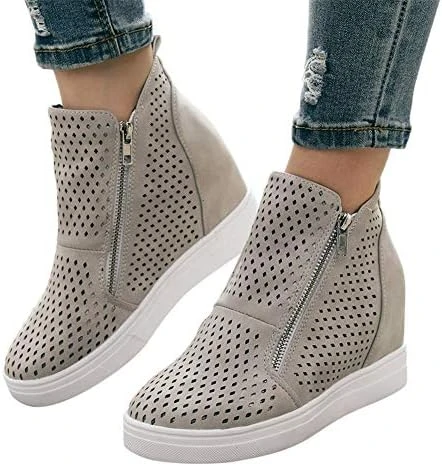 Gibobby Sneakers For Women Wide Width,Casual Slip On Lazy Shoes Breathable Hollow-Out Flat Loafers Wedge Shoes 9 Gibobby Sneakers For Women Wide Width,Casual Slip On Lazy Shoes Breathable Hollow-Out Flat Loafers Wedge Shoes - Image 9