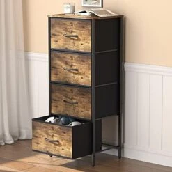 Lifewit Small Dresser For Bedroom, 3 Drawer Nightstand With Removable Fabric Bins, Storage Chest Of Drawers For Closet Bedside Nursery Laundry Living Room, Sturdy Steel Frame&Wood Tope, Dark Grey -Safavieh Furniture 51M5eprgsuL. AC 1