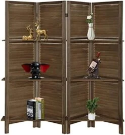 Room Divider 6 Panel, Wooden Room Divider Wall, 6 Panel Folding Privacy Screens, Freestanding Room Partition For Office Kitchen Bedroom Balcony (White) -Safavieh Furniture 51M8YQTWIbL. AC