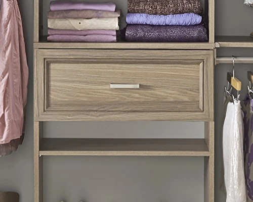 ClosetMaid SuiteSymphony Wood Drawer, Add On Accessory Shaker Style, For Storage, Closet, Clothes, X 10” Size For 25 In. Units, Natural Gray/Satin Nickel, 25" X 10" 2 ClosetMaid SuiteSymphony Wood Drawer, Add On Accessory Shaker Style, For Storage, Closet, Clothes, X 10” Size For 25 In. Units, Natural Gray/Satin Nickel, 25" X 10" - Image 2
