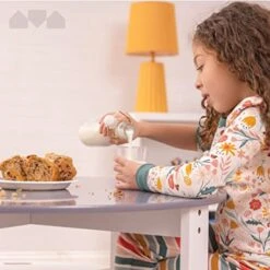 Milliard Kids Table And Chair Set- Activity Play Table For Toddlers-Round Nesting Design With 4 Storage Stools -Safavieh Furniture 51MChg62l7L