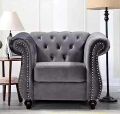 Container Furniture Direct Feinstein Modern Velvet Chesterfield Couches For Living Room With Nailheads, Diamond Tufting & Durable Metal Frame, Loveseat, Sofa, Dark Blue 23 Container Furniture Direct Feinstein Modern Velvet Chesterfield Couches For Living Room With Nailheads, Diamond Tufting & Durable Metal Frame, Loveseat, Sofa, Dark Blue -Safavieh Furniture 51MTjv5cNL. AC