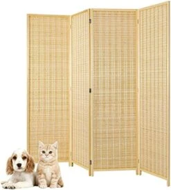Bamboo Room Dividers And Folding Privacy Screens, 6 Panel Room Divider For Room Separation, Room Partitions And Dividers For Dressing Room Bedroom Office 5.6 Ft. Natural -Safavieh Furniture 51MvJd1XHHL. AC