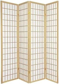 Quare Room Divider Shoji Screen Wood Natural 4 -Safavieh Furniture 51N4o5fxK1L. AC