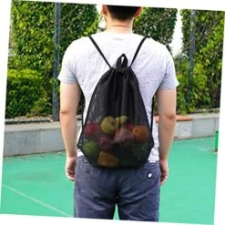 BESPORTBLE Drawstring Nylon Mesh Bag Clear Container Beach Mesh Bag Drawstring Backpack Bags Swim Bag Drawstring Bags Sports Mesh Design Bag Cycling Drawstring Bag Fitness Clothes Container -Safavieh Furniture 51N6KAhDz2L