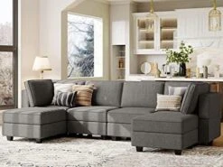 Belffin Large Modular Sectional Sofa U Shaped Couch Set With Storage Convertible Large Couch U Shape Set Reversible Chaise Dark Grey -Safavieh Furniture 51N6TkOP3tL. AC