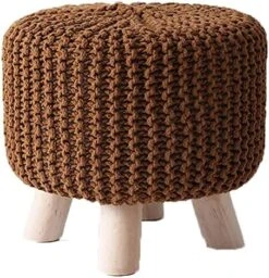 ALDEPO Shoe Cabinet Round Footstool Stool Small Footstool With Legs Upholstered Footstool With Removable Linen Cover - Handmade Wool Knitted Stool (Color : Red) 29 ALDEPO Shoe Cabinet Round Footstool Stool Small Footstool With Legs Upholstered Footstool With Removable Linen Cover - Handmade Wool Knitted Stool (Color : Red) -Safavieh Furniture 51NAJQcZ1bL. AC