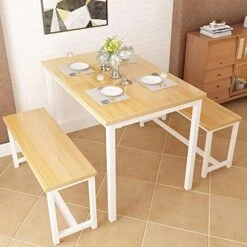 Recaceik 5 PCS Dining Table Set, Modern Kitchen Table And Chairs For 4, Wood Pub Bar Table Set Perfect For Breakfast Nook, Small Space Living Room -Safavieh Furniture 51NMJxhQfsL. AC