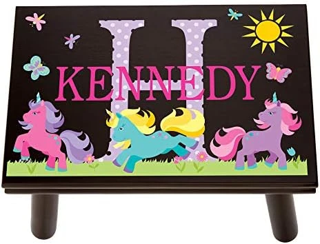 Let’s Make Memories Personalized My Own Name Step Stool - Children’s Step Stool - Sturdy Wood – Non-Toxic Paint, Sealer - Unicorn Design - White - 14’Wx9.25”Lx8.75”H - Ages 3+ 15 Let’s Make Memories Personalized My Own Name Step Stool - Children’s Step Stool - Sturdy Wood – Non-Toxic Paint, Sealer - Unicorn Design - White - 14’Wx9.25”Lx8.75”H - Ages 3+ - Image 15