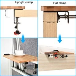 Bamboo Bedside Shelf, Easy Assemble Bunk Bed Shelf, Bedside Shelf For Bed College Dorm Room With A Cable Manager, Versatile Use As Snack Bedside Table (Natural) -Safavieh Furniture 51NV5QWQj3L