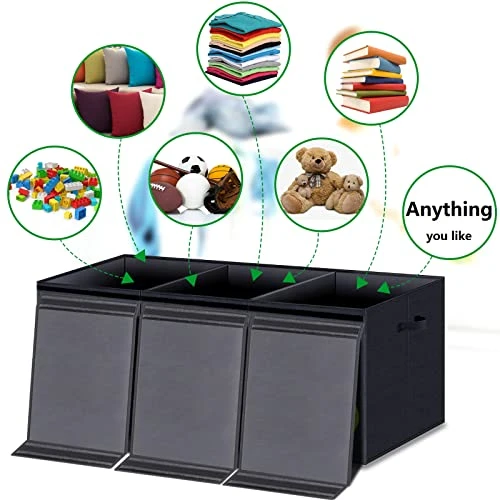 Toy Chest For Boys, Storage Bins For Toys, Toy Box For Boys, Kids Toy Storage Bins, Sturdy & Foldable, Removable Divider, Large Storage Containers For Playroom, Bedroom, Closet, Home, Dinosaur Pattern 4 Toy Chest For Boys, Storage Bins For Toys, Toy Box For Boys, Kids Toy Storage Bins, Sturdy & Foldable, Removable Divider, Large Storage Containers For Playroom, Bedroom, Closet, Home, Dinosaur Pattern - Image 4