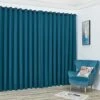 Blue Teal Extra Wide Curtain Panels With 2 Matching Tie-Backs. Use As Wall Curtains, Curtain Room Dividers, Portable Office Walls Dividers, Dividers For Bedroom. (Nicole 108 X 108 Teal)