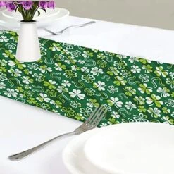 Exnundod St Patrick Shamrock Lucky Table Runner 90 Inches Green Cirrus Clovers Spring Runner For Spring Dining Table Kitchen Holiday Home Seasonal Decor 19 Exnundod St Patrick Shamrock Lucky Table Runner 90 Inches Green Cirrus Clovers Spring Runner For Spring Dining Table Kitchen Holiday Home Seasonal Decor -Safavieh Furniture 51NoJClNGqL. AC
