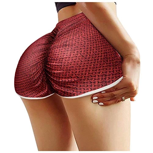 MatureGirl Shorts Women Pants Leggings Slip Compression Shorts Bike Yoga Workout Pants Womens Biker Shorts Fashion (Wine, XXL) 2 MatureGirl Shorts Women Pants Leggings Slip Compression Shorts Bike Yoga Workout Pants Womens Biker Shorts Fashion (Wine, XXL) - Image 2