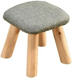 Upholstered Footstool Home Shoe Bench Fabric Sofa Stool Comfortable And Breathable Sedentary Is Not Tired Solid Wood Stool Bearing 100kg 28x28x28cm (Color : Light Green) -Safavieh Furniture 51NuqZSqUqL. AC