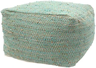 Christopher Knight Home Abella Fabric Pouf, Aqua 8 Christopher Knight Home Abella Fabric Pouf, Aqua - Image 8