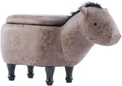 Home 2 Office Cow Ottoman For Kids' Bedroom, Playroom, Nursery, And Living Room, Animal Ottoman With Storage, Footstool For Kids, Black/White -Safavieh Furniture 51NzaeIbHWL. AC