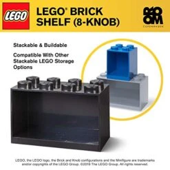 Room Copenhagen Lego Brick Set With 4-Stud And 8-Stud Box Shelves, Black -Safavieh Furniture 51OJN4t8QiL