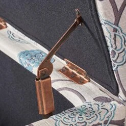 Christopher Knight Home Breanna Fabric Storage Ottoman, White And Blue Floral -Safavieh Furniture 51OLI3JaVnL