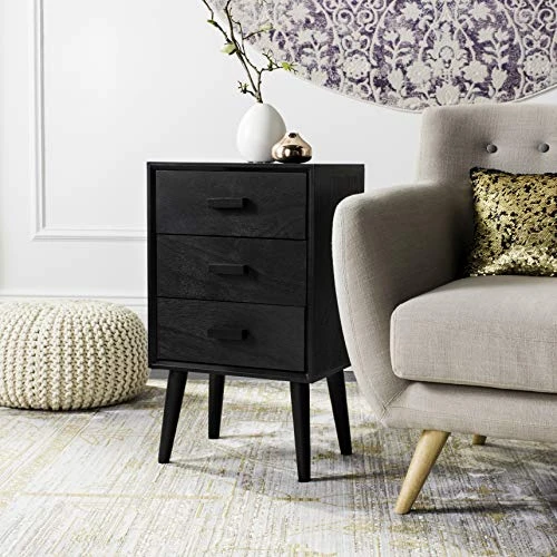 Safavieh Home Pomona Modern Black 3-drawer Chest 1 Safavieh Home Pomona Modern Black 3-drawer Chest