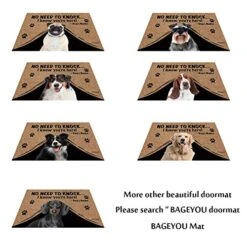 BAGEYOU Personalized Dog's Name Doormat With My Love Dog German Shepherd Welcome Floor Mat No Need To Knock I Know You're Here 27.5" X 17.7" -Safavieh Furniture 51OPVOF2oaL 1