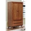 Of America Belkor Mid-Century Modern Wood Armoire In Brown