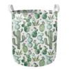 UZZUHI Kawaii Cartoon Cactus Laundry Hamper Heavy Duty Big Kids Hamper Foldable With Handles Partable Modern Storage Basket Sturdy For Baby Nursery Dorms