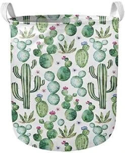 UZZUHI Kawaii Cartoon Cactus Laundry Hamper Heavy Duty Big Kids Hamper Foldable With Handles Partable Modern Storage Basket Sturdy For Baby Nursery Dorms -Safavieh Furniture 51OrlpBdhgL. AC
