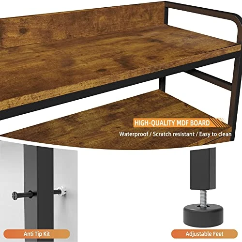 SAILUN Dresser 8 Drawers With Double Shelf, Tall Storage Organizer Unit For Bedroom/Living Room/Entryway, Wooden Front And Top, Rustic Brown 6 SAILUN Dresser 8 Drawers With Double Shelf, Tall Storage Organizer Unit For Bedroom/Living Room/Entryway, Wooden Front And Top, Rustic Brown - Image 6