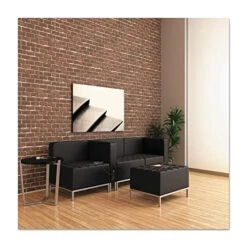 Alera ALEQB8116 Alera Qub Series Armless L Sectional, 26 3/8 X 26 3/8 X 30 1/2, Black -Safavieh Furniture 51Pz1IhBeNL