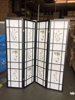 4 Panel Room Divider Coaster Oriental Floral - Cherry -Safavieh Furniture 51Q48MZUpdL. AC