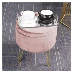 DOUBAO Living Room Velvet Makeup Chair Stool