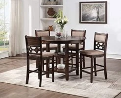 New Classic Furniture Mitchell 5-Piece Counter Set With 1 Table And 4 Chairs, Brown Cherry 8 New Classic Furniture Mitchell 5-Piece Counter Set With 1 Table And 4 Chairs, Brown Cherry -Safavieh Furniture 51QFb2REPOS. AC